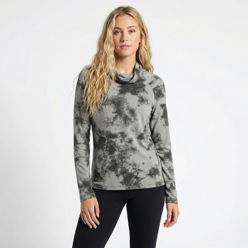 Indyeva Fusta Gray Long Sleeve Hooded Hiking Shirt Small NWT Lyocell Drirelease